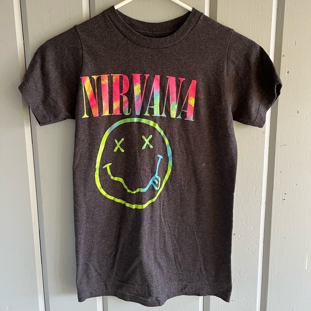 Nirvana Concert Gray Crew Tee Top